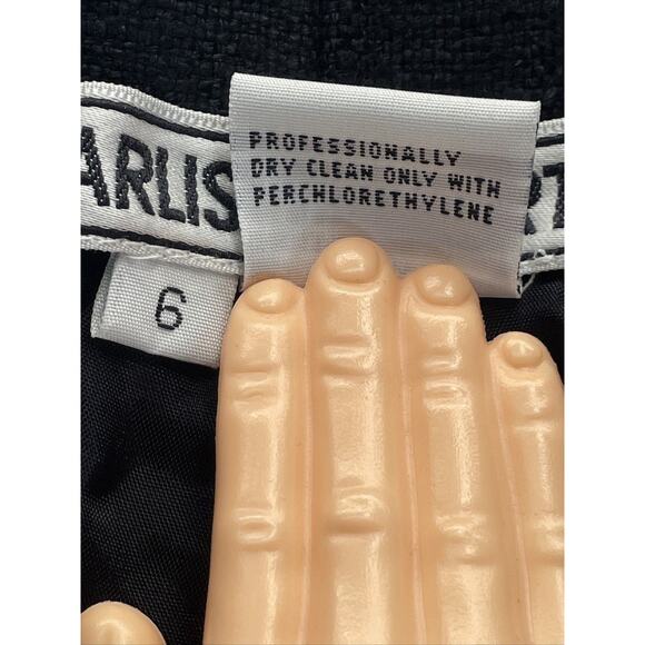 Vintage 80/90s Carlisle/Sport 100% Silk Women's 6 Black Trousers Pants Lined NWT - Picture 6 of 8